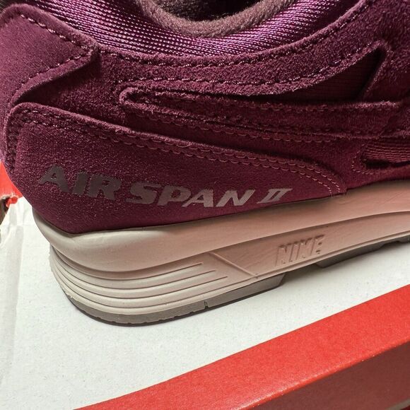 Nike Air Span II Premium Men's Bordeaux Running Sneakers Shoes Size 8.5 - Picture 6 of 8